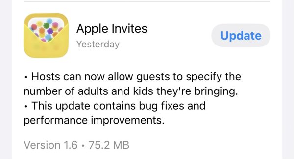 股票配资炒股 派对神器：苹果 Invites 1.6 发布，组织者可提前知道谁带娃参会